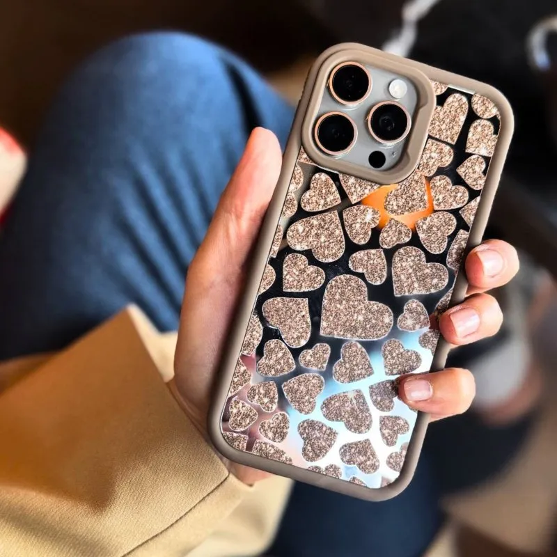 Futrola Luxury Heart za Xiaomi Redmi Note 13 Pro 5G braon