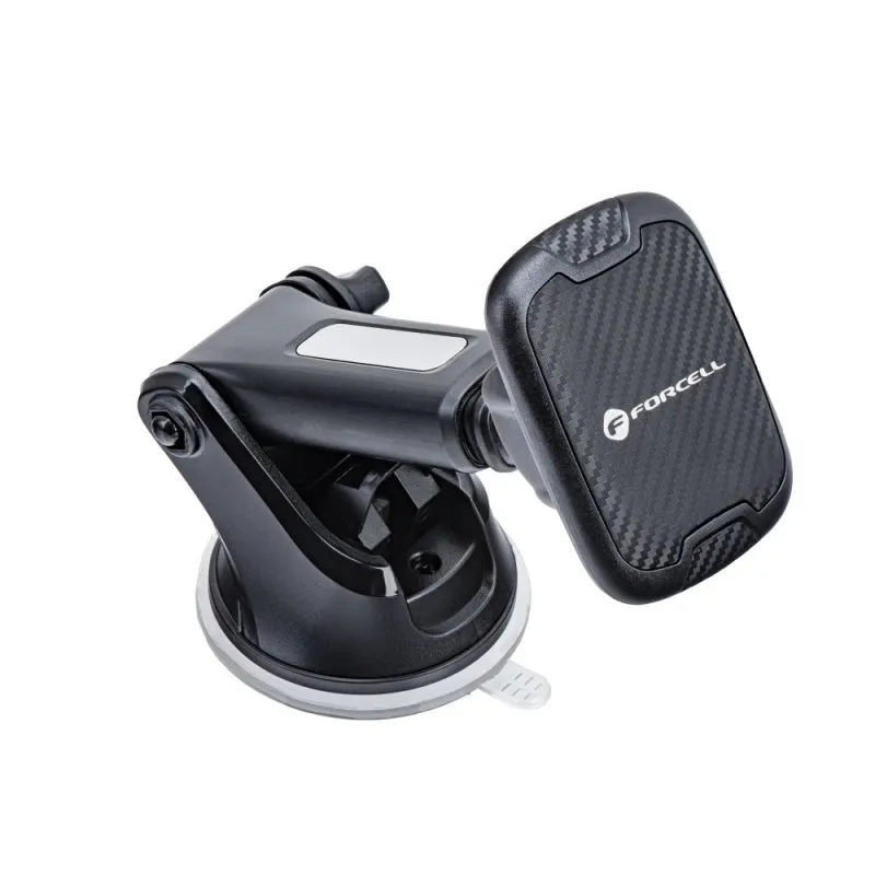 FORCELL F-GRIP Carbon H-CT327 magnetni drzac za automobil za vetrobransko staklo / instrument tablu crni