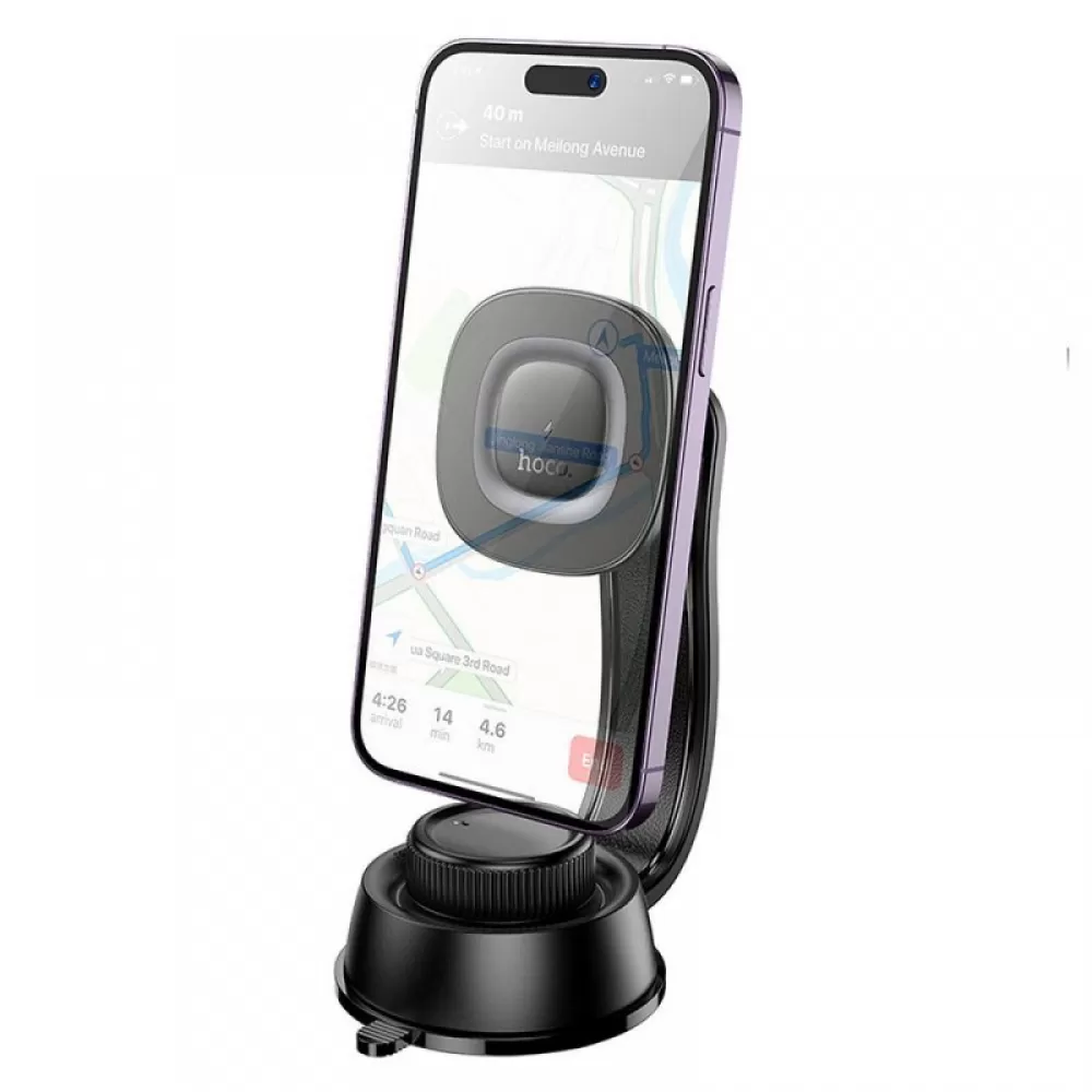 Auto drzac za telefon indukciona Hoco 15W centralna konzola HW31 crni