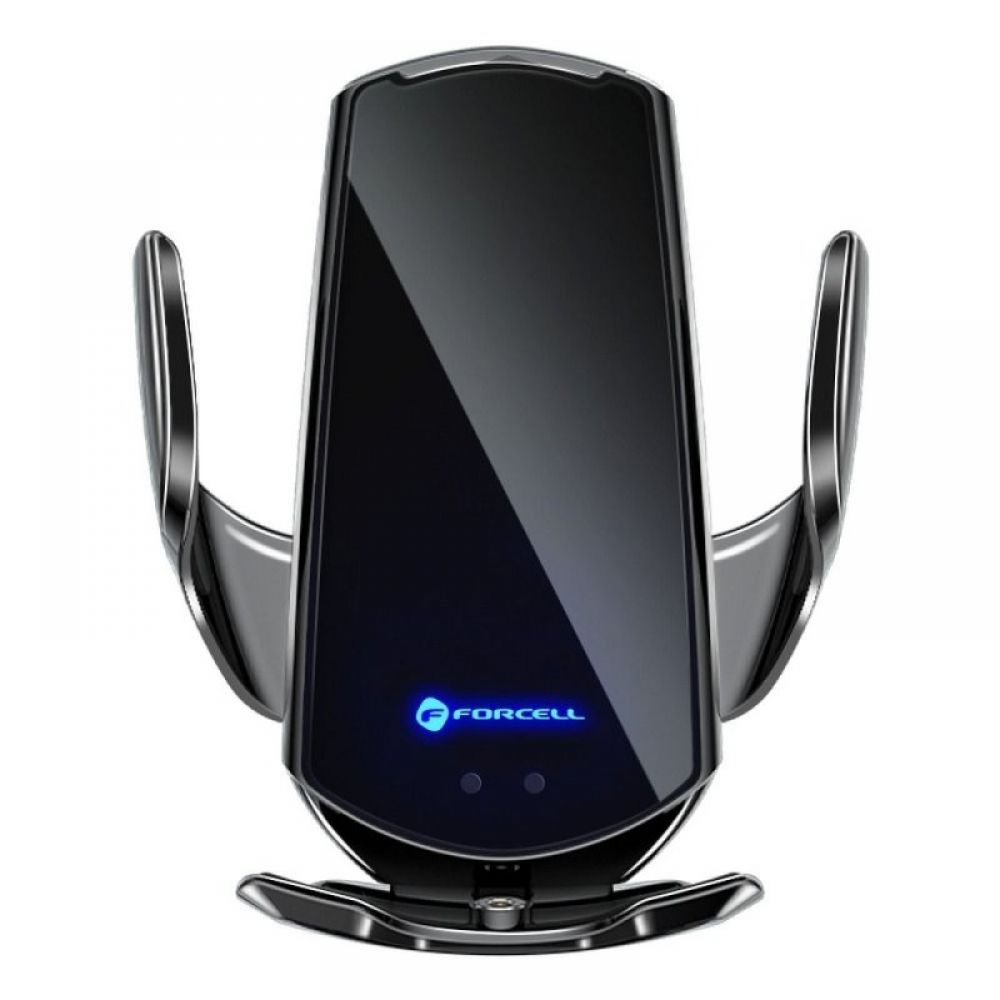 FORCELL drzac za automobil sa bezicnim punjenjem, automatskim senzorom + magnetnim adapterima HS1 15W crni