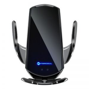 FORCELL drzac za automobil sa bezicnim punjenjem, automatskim senzorom + magnetnim adapterima HS1 15W crni