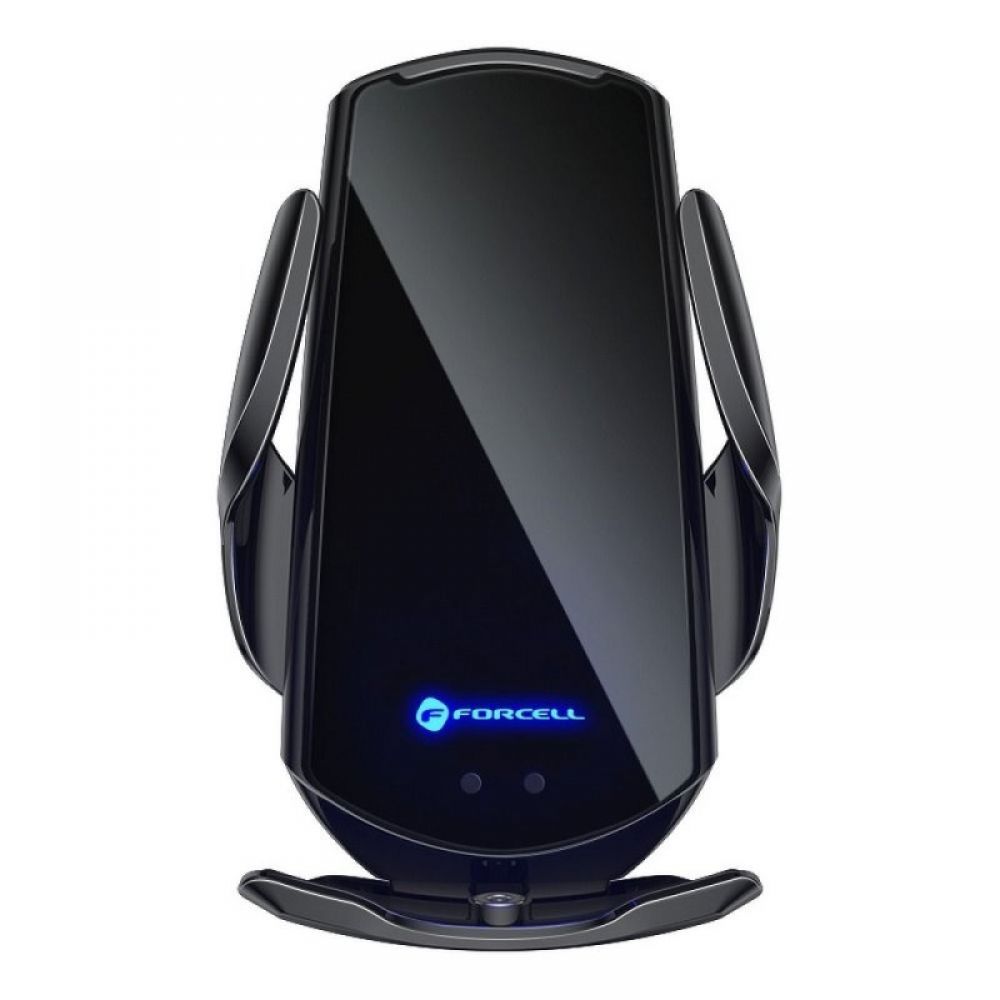 FORCELL drzac za automobil sa bezicnim punjenjem, automatskim senzorom + magnetnim adapterima HS1 15W crni