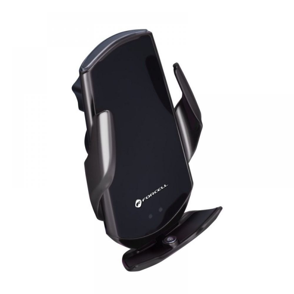 FORCELL drzac za automobil sa bezicnim punjenjem, automatskim senzorom + magnetnim adapterima HS1 15W crni