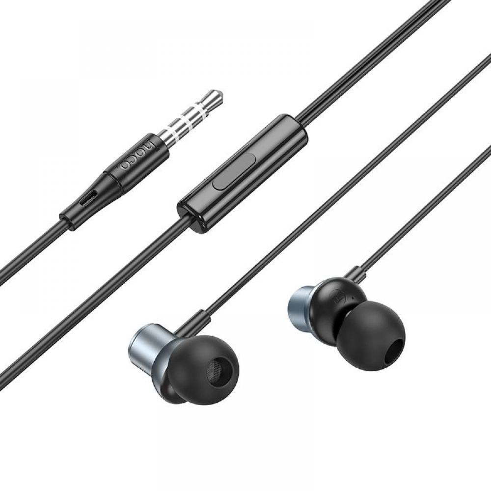 zicane slusalice HOCO Dzek 3,5 mm sa mikrofonom M110 metalik sive