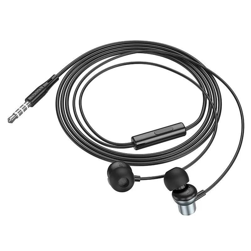 zicane slusalice HOCO Dzek 3,5 mm sa mikrofonom M110 metalik sive