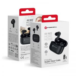 FORCELL F-AUDIO Super Clear Calls bezicne slusalice bluetooth TWS ANC + ENC + DONGLE crne