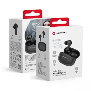 FORCELL F-AUDIO Bass Engine bezicne slusalice bluetooth TWS ANC + ENC + TUYA APP crne