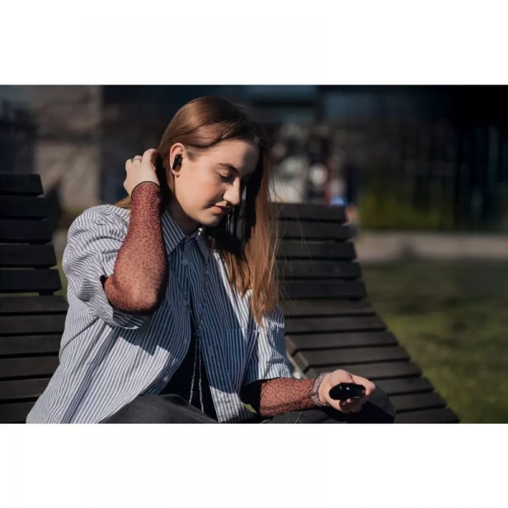 FORCELL F-AUDIO Bass Engine bezicne slusalice bluetooth TWS ANC + ENC + TUYA APP crne
