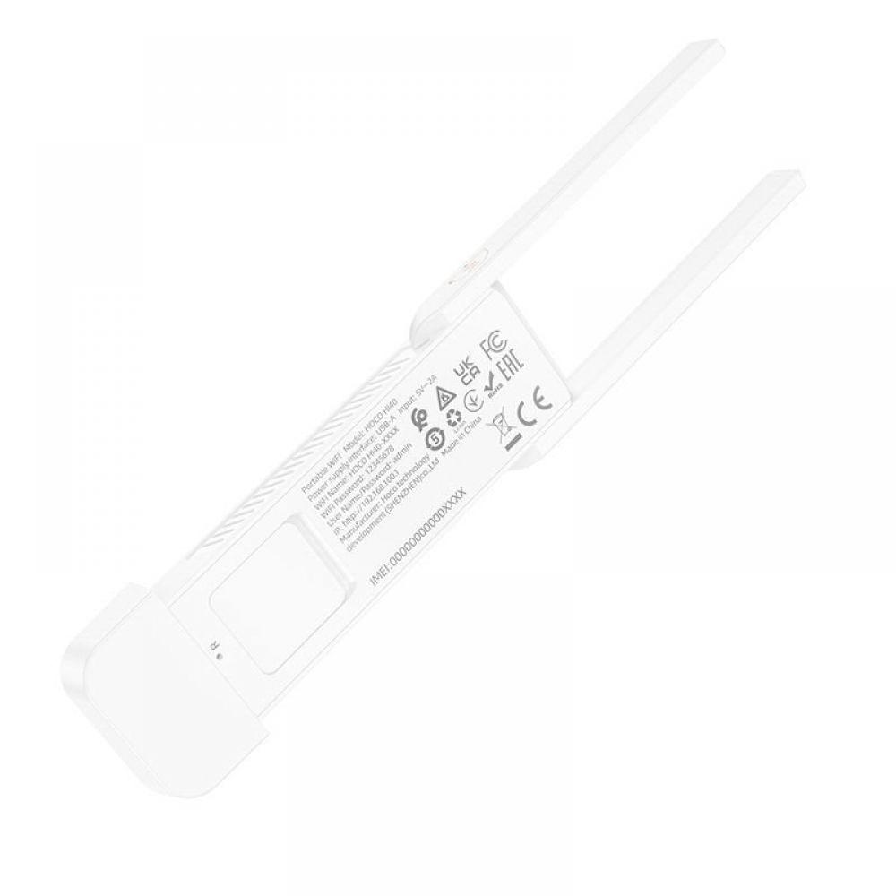 Prenosni bezicni ruter USB A Hoco WiFi HI40 beli