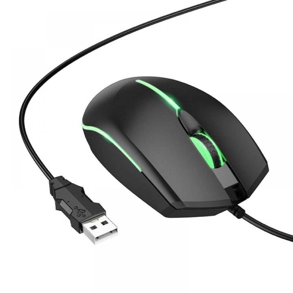 HOCO gaming zicani USB A kompjuterski mis 2400 dpi GM37 crni