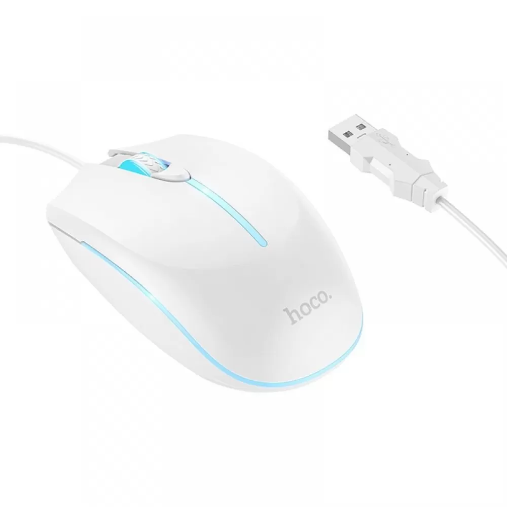 HOCO gaming zicani USB A kompjuterski mis 2400 dpi GM37 beli