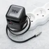 FORCELL F-ENERGY GaN III VT-R7 putni punjac sa uvlacivim kablom Type C i 1x Type C, 1x USB A prikljuccima za punjenje PD QC4.0 3A 70W sivi