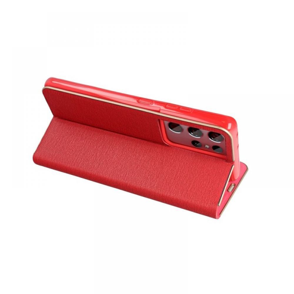 Futrola flip LUNA BOOK GOLD za XIAOMI Redmi 14C crvena