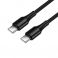 Kabl USB C na USB C Hoco 3A 60W 1 m X120 crni
