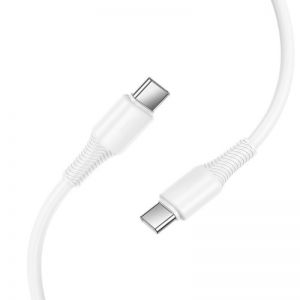 Kabl USB C na USB C Hoco 3A 60W 1 m X120 beli