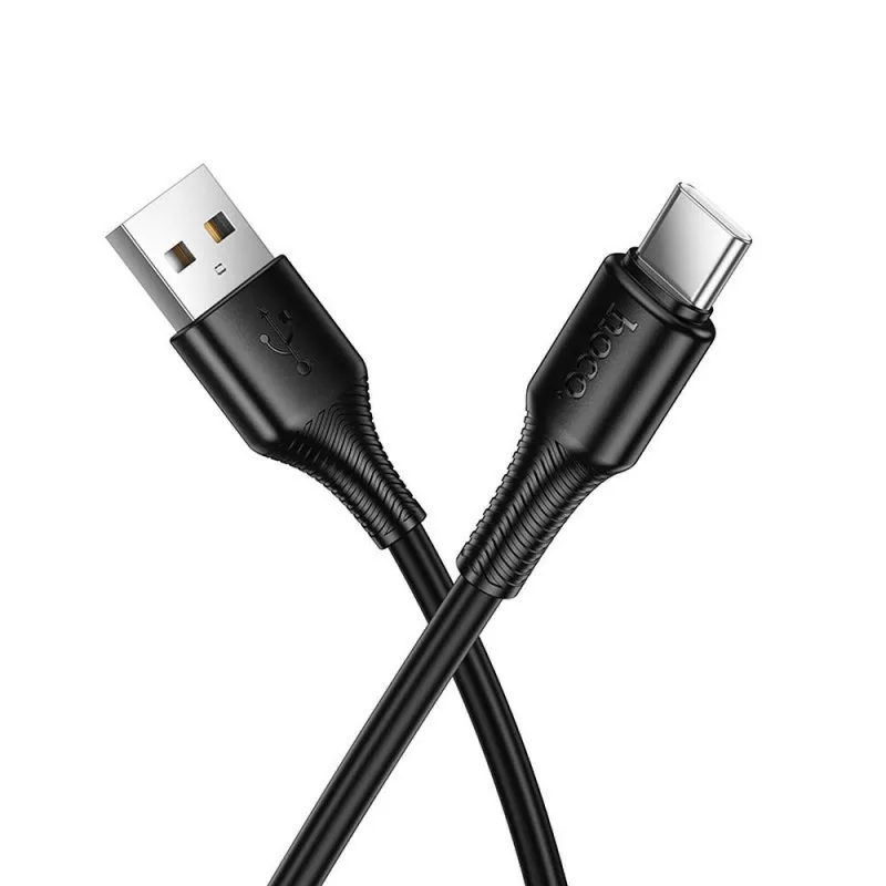 Kabl USB A na USB C Hoco 3A 1 m X120 crni