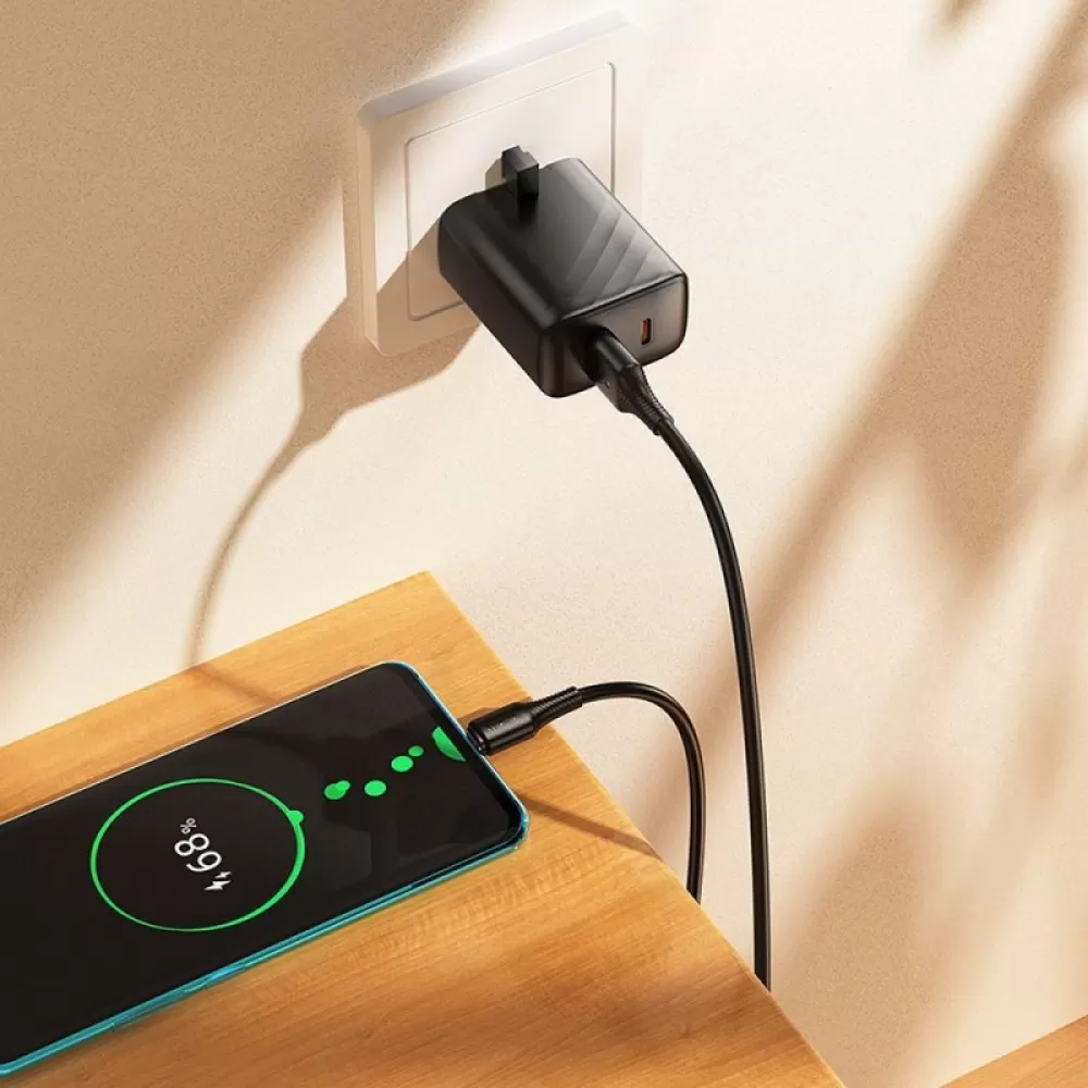 Kabl USB A na USB C Hoco 3A 1 m X120 crni