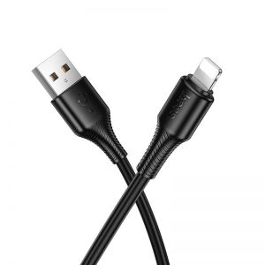 Kabl USB A na Lightning Hoco 2,4A 1 m X120 crni