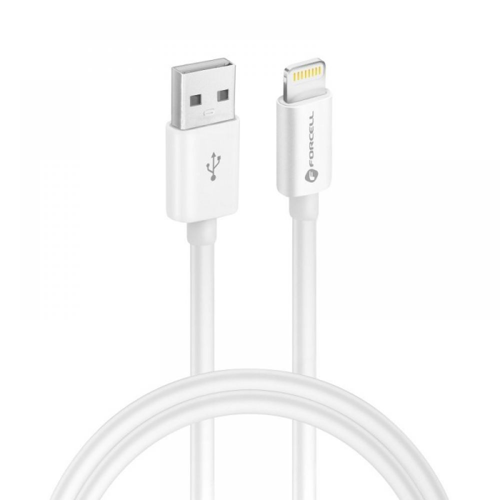 FORCELL F-ENERGY C703 kabl USB A na Lightning MFi 2,4A 12W 1 m beli