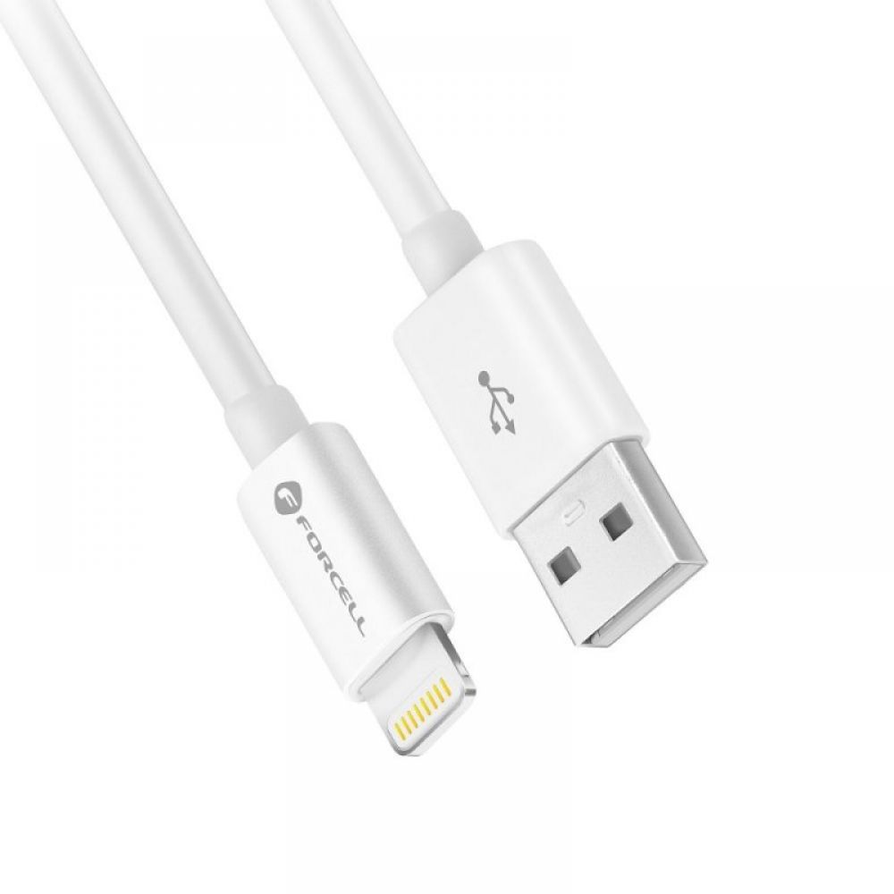 FORCELL F-ENERGY C703 kabl USB A na Lightning MFi 2,4A 12W 1 m beli