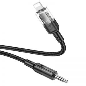 HOCO kabl AUX Audio Dzek 3,5mm na Lightning 8-pin UPA27 1,2m crni
