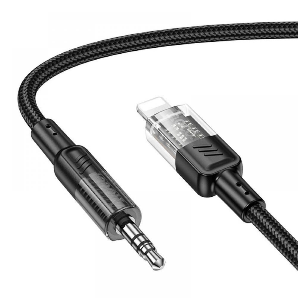 HOCO kabl AUX Audio Dzek 3,5mm na Lightning 8-pin UPA27 1,2m crni