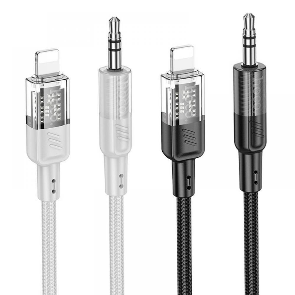 HOCO kabl AUX Audio Dzek 3,5mm na Lightning 8-pin UPA27 1,2m crni