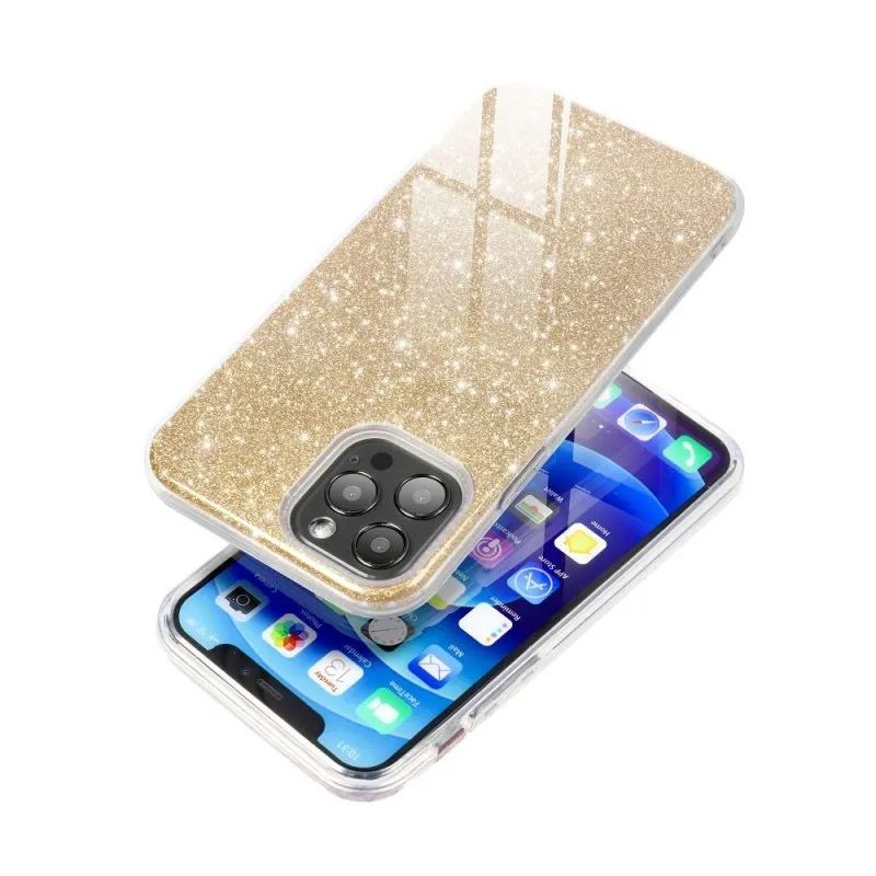 Futrola SHINING CASE (Glitter 3in1) za Xiaomi Redmi 14C 4G/ 14C 5G / Redmi A4 / POCO C75 zlatna