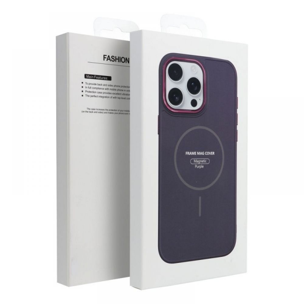 Futrola FRAME MagSafe za IPHONE 16 ljubicasta