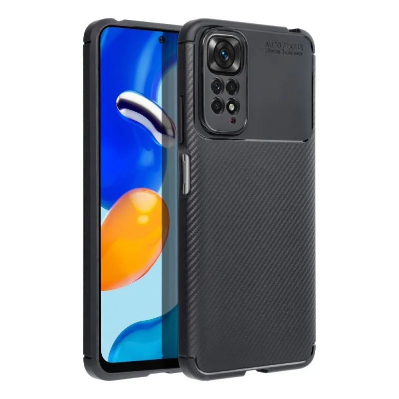 Silikonska futrola AUTO FOCUS LINE (carbon premium) za IPHONE 15 Pro Max crna