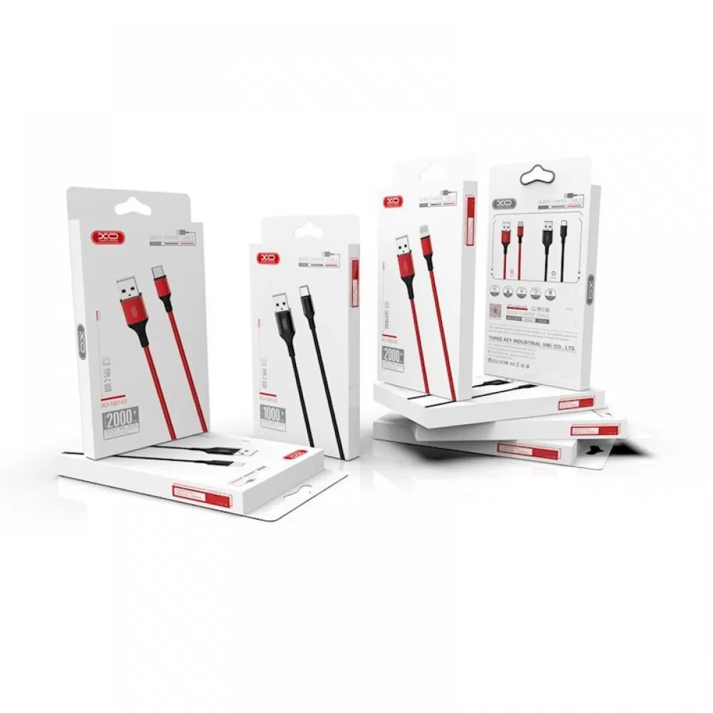 XO kabl NB143 USB - microUSB 2,0 m 2,4A crni