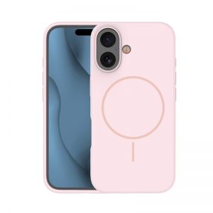 Futrola Silicone Thin Mag za iPhone 16e svetloruzicasta