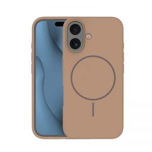 Futrola Silicone Thin Mag za iPhone 16e braon