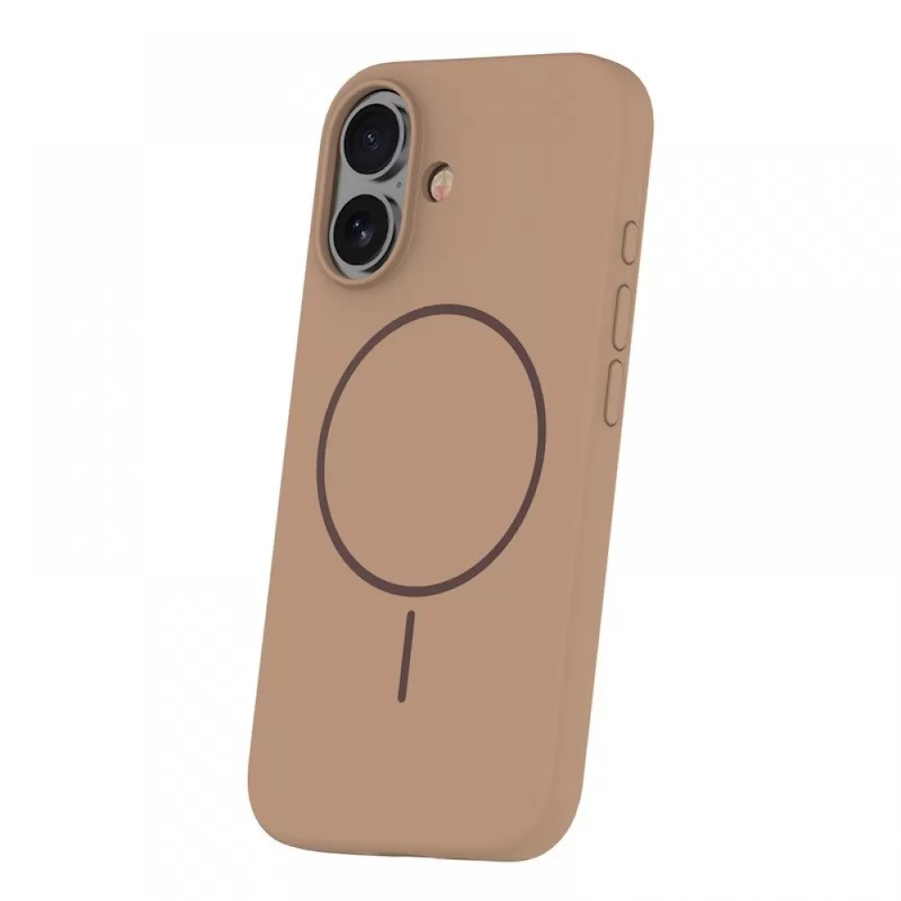 Futrola Silicone Thin Mag za iPhone 16e braon