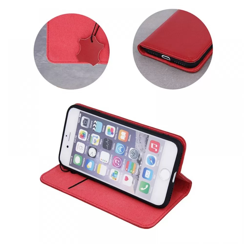Futrola Genuine Leather Smart Pro za iPhone 16 Pro (6.3) crvena