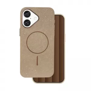 Futrola Glitter MagSafe za iPhone 15 (6.1) braon
