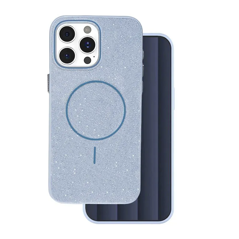 Futrola Glitter MagSafe za iPhone 14 Pro (6.1) plava