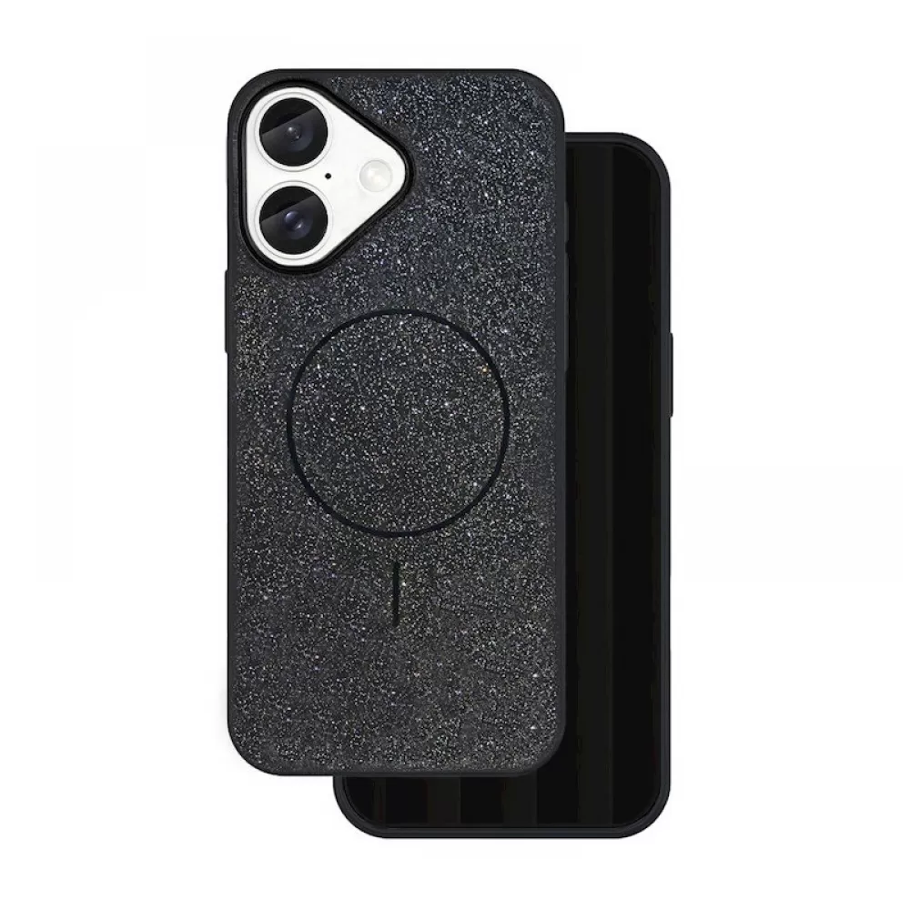 Futrola Glitter MagSafe za iPhone 14 (6.1) crna