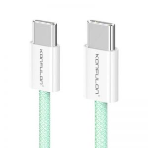 Usb kabal KONFULON DC61 FAST CHARGE 60W Type C na Type C zeleni