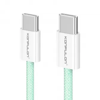 Usb kabal KONFULON DC61 FAST CHARGE 60W Type C na Type C zeleni
