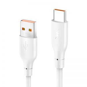 Usb kabal KONFULON DC65 3.0A 18W USB na Type C beli