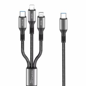Usb kabal KONFULON DC62 FAST CHARGE 3in1 60W 1.2m crni