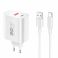 Kucni punjac KONFULON C89Q + DL49 FAST CHARGE USB 22.5W + PD 30W USB na Type C beli