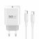 Kucni punjac KONFULON C18C + DL51 FAST CHARGE 30W Type C na Type C beli