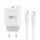 Kucni punjac KONFULON C87C + DL51 FAST CHARGE 30W Type C na Type C beli