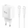 Kucni punjac KONFULON JOKO JK91 + DC67 FAST CHARGE PD 20W Type C na Type C beli