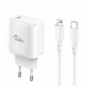 Kucni punjac KONFULON JOKO JK91 + DC66 FAST CHARGE PD 20W Type C na Lightning beli