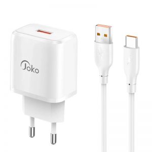 Kucni punjac KONFULON JOKO JK87 + DC65 FAST CHARGE USB na Type C beli