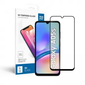 Zastitno staklo Blue Star za Samsung A05s potpuno pokrivanje (puno lepljenje sa okvirom/mala velicina) - crno