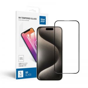Zastitno staklo Blue Star za IPHONE 15 Pro 5D Full Cover crno